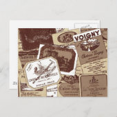 Carte Postale Fond d'écran vintage Étiquette (Devant / Derrière)