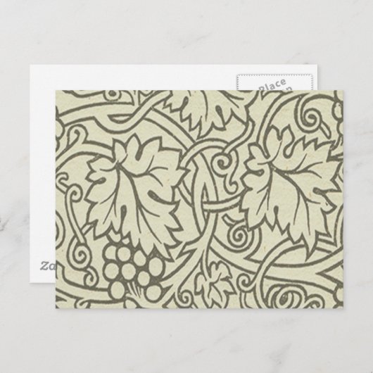 Carte Postale Fond d'écran William Morris Grapevine Sage (Devant / Derrière)