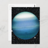 Carte Postale FOND D'ÉTOILES DE LA PLANÈTE URANUS (système solai (Devant / Derrière)