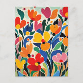 Carte Postale Fond floral abstrait, vibrant, (Devant)
