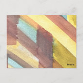 Carte Postale Fond géométrique abstrait à l'aquarelle (Dos)