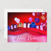 Carte Postale Fond Joyeux Anniversaire (Devant / Derrière)