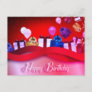 Carte Postale Fond Joyeux Anniversaire