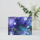 Carte Postale Fond spatial avec étoiles (Debout devant)