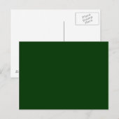 Carte Postale Fond Vert Foncé Uni (Devant / Derrière)
