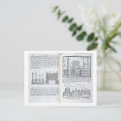 Carte Postale Fondements, de "Della Architettura", pub (Debout devant)