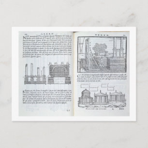 Carte Postale Fondements, de "Della Architettura", pub