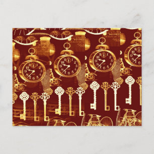 Carte Postale Fonderie flottante en cuivre vintage Steampunk Dre