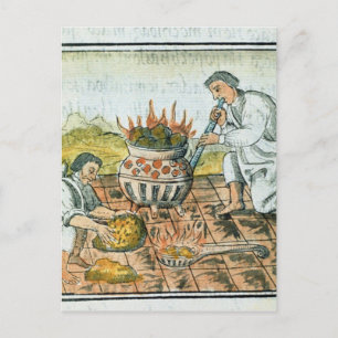 Carte Postale Fondre et couler de l'or dans l'empire aztèque