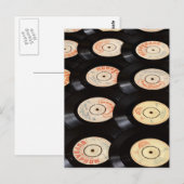 Carte Postale Fonds de disques vinyles (Devant / Derrière)