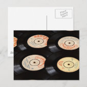 Carte Postale Fonds de disques vinyles (Devant / Derrière)