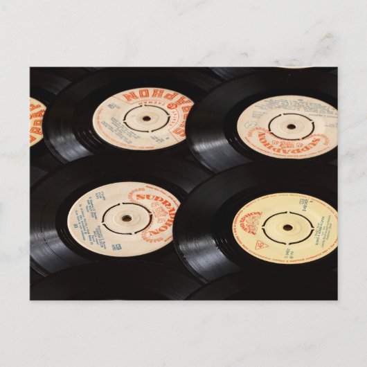 Carte Postale Fonds de disques vinyles (Devant)