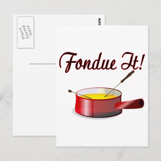 Carte Postale Fondue (Devant / Derrière)