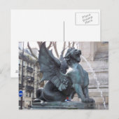 Carte Postale Fontaine à Paris près de Notre Dame (Devant / Derrière)