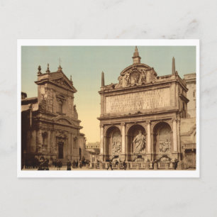 Carte Postale Fontaine Acqua Felice, Rome, Latium, Italie