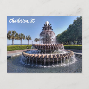 Carte Postale Fontaine aux Ananas Charleston Caroline du Sud