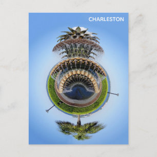 Carte Postale Fontaine aux Ananas de Charleston en Caroline du S