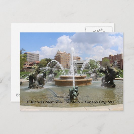 Carte Postale Fontaine commémorative JC Nichols n° 7 (Devant / Derrière)