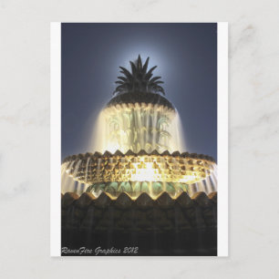 Carte Postale Fontaine d'ananas Charleston SC