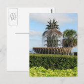 Carte postale Fontaine d'ananas Charleston SC (Devant / Derrière)