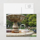 Carte Postale Fontaine dans le parc (Devant / Derrière)