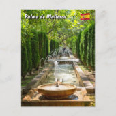 Carte Postale Fontaine dans les jardins d'Almudaina - Palma de M (Devant)