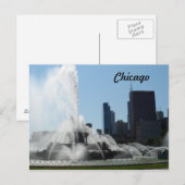 Carte Postale Fontaine de Buckingham - Chicago (Devant / Derrière)