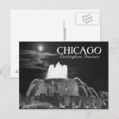 Carte Postale Fontaine de Buckingham Chicago Illinois (Devant / Derrière)