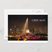 Carte Postale Fontaine de CHICAGO Buckingham (St.K.) (Devant / Derrière)