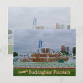 Carte Postale Fontaine de Chicagos Buckingham (Devant / Derrière)