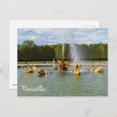 Carte Postale Fontaine de dragon dans le jardin de Versailles -  (Devant / Derrière)