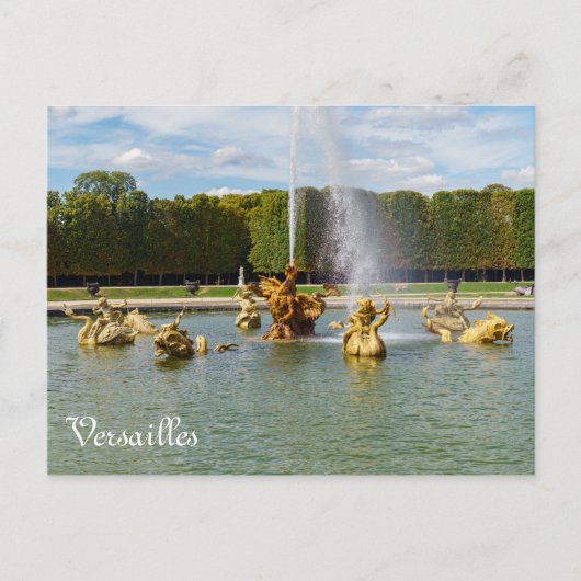 Carte Postale Fontaine de dragon dans le jardin de Versailles -  (Devant)