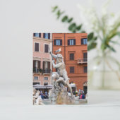 Carte Postale Fontaine de Neptune de la Piazza Navona - Rome (Debout devant)