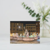 Carte Postale Fontaine de Neptune sur la Piazza Navona - Rome (Debout devant)