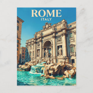 Carte Postale Fontaine de Trevi Italie