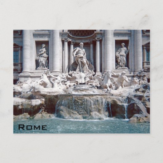 Carte Postale Fontaine de Trevi Rome (Devant)