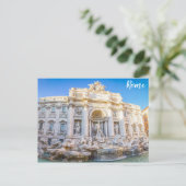 Carte Postale Fontaine de Trevi Rome Italie (Debout devant)