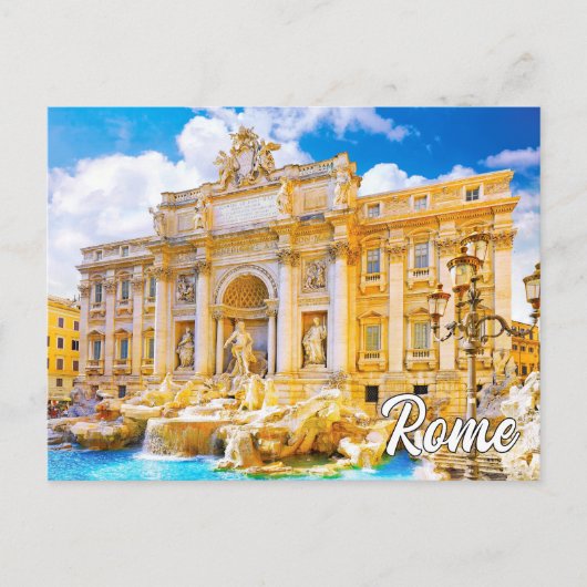 Carte Postale Fontaine de Trevi, Rome, Italie (Devant)