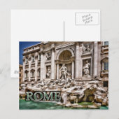 Carte Postale Fontaine de Trevi Rome Italie (Devant / Derrière)