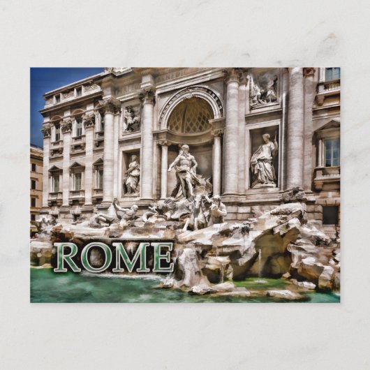Carte Postale Fontaine de Trevi Rome Italie (Devant)