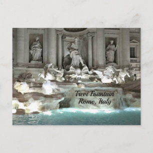 Carte Postale Fontaine de Trevi, Rome Italie