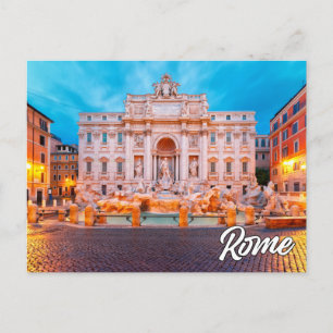 Carte Postale Fontaine de Trevi, Rome, Italie