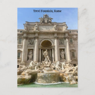 Carte Postale Fontaine de Trevi, Rome, Italie Design