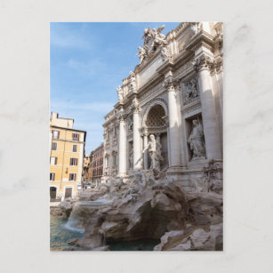 Carte Postale Fontaine de Trevi tôt le matin - Rome, Italie