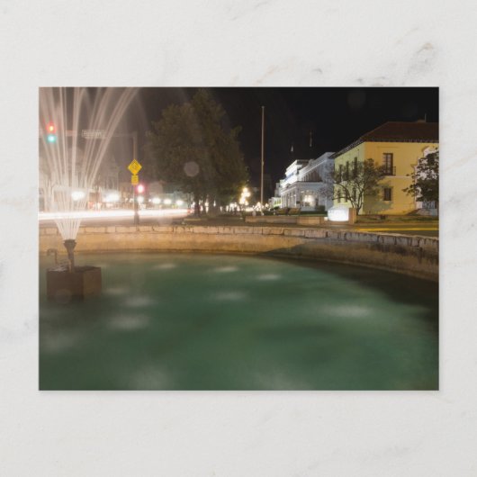 Carte Postale Fontaine d'eau et Bathhouse Row, Sources thermales (Devant)