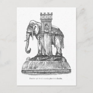 Carte Postale Fontaine d'éléphant à Place de la Bastille, Paris