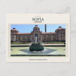Carte Postale Fontaine des Bains Minéraux Centraux, Sofia