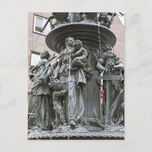 Carte Postale Fontaine des Vertus à Nuremberg (Devant)