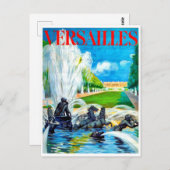 Carte Postale Fontaine du château de Versailles, France (Devant / Derrière)