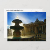 Carte Postale fontaine du vatican (Devant / Derrière)